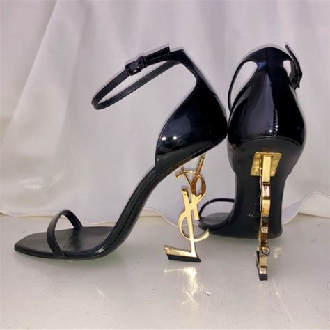 ysl black and gold heels|saint laurent YSL heels price.